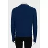Wool and cashmere jumper with diamond pattern