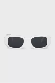 Narrow white sunglasses