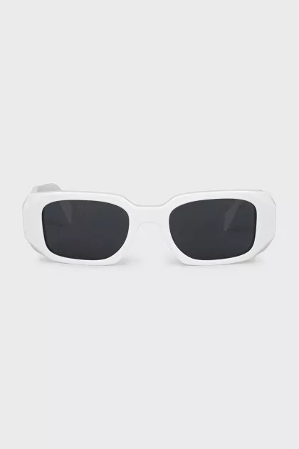 Narrow white sunglasses