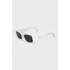 Narrow white sunglasses