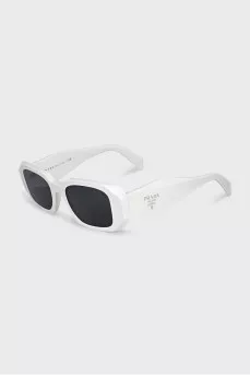 Narrow white sunglasses