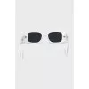 Narrow white sunglasses