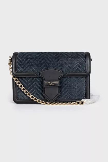 Black wicker bag