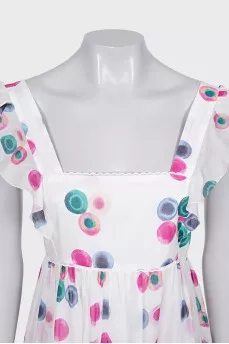 White dress with ties at the back
