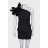 One-shoulder dress with ruffles