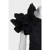 One-shoulder dress with ruffles