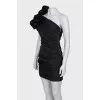 One-shoulder dress with ruffles