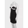 Black mini dress with white inserts