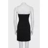 Black mini dress with white inserts