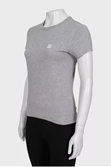 Gray straight T-shirt