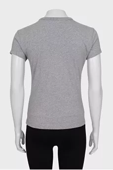 Gray straight T-shirt