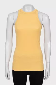 Fitted tank top with a back zipper