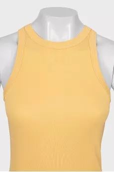 Fitted tank top with a back zipper
