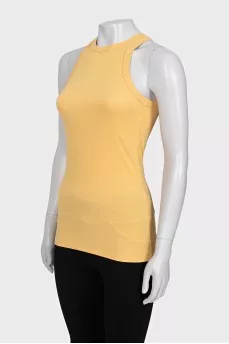 Fitted tank top with a back zipper