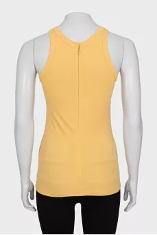 Fitted tank top with a back zipper