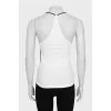 Fitted tank top with contrasting detail