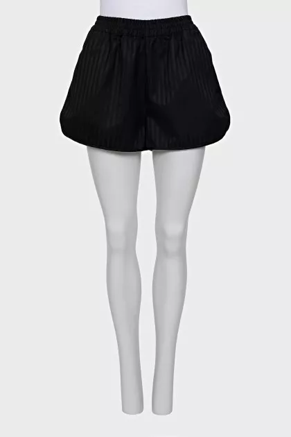 Black striped shorts