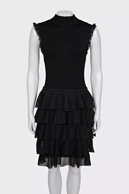 Black dress with ruffles