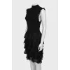Black dress with ruffles