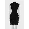 Black dress with ruffles