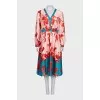 Pleated dress with tag