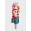 Pleated dress with tag