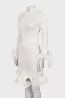 Bodycon dress with voluminous decor