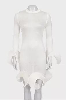 Bodycon dress with voluminous decor