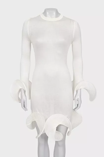 Bodycon dress with voluminous decor