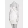 White mini dress with an open top