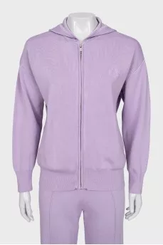 Purple suit with arrows