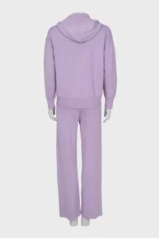Purple suit with arrows