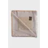 Two-tone scarf with signature monogram