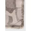 Silk and wool scarf with logo