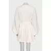 White dress with puff sleeves