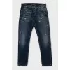 Чоловічі сині джинси tapered fit