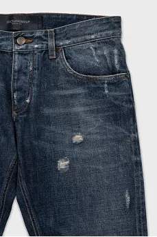 Чоловічі сині джинси tapered fit