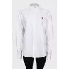 Oversized shirt with embroidered logo