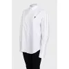 Oversized shirt with embroidered logo
