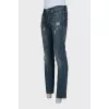 Men's ripped straight-leg jeans
