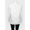 Men's sweatshirt with a black logo with a tag