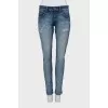 Джинси slim fit з вишивкою на кишені