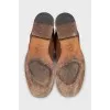 Brown matte leather boots