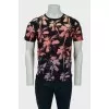 Men's T -shirt with palm trees with tag
