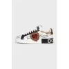 Leather Portofino sneakers with patches