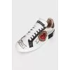 Leather Portofino sneakers with patches