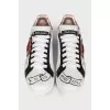Leather Portofino sneakers with patches