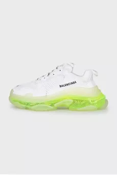 Текстильные белые кроссовки Triple S