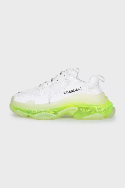 Текстильные белые кроссовки Triple S
