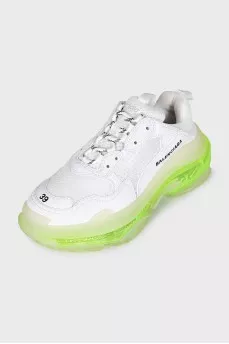 Текстильные белые кроссовки Triple S